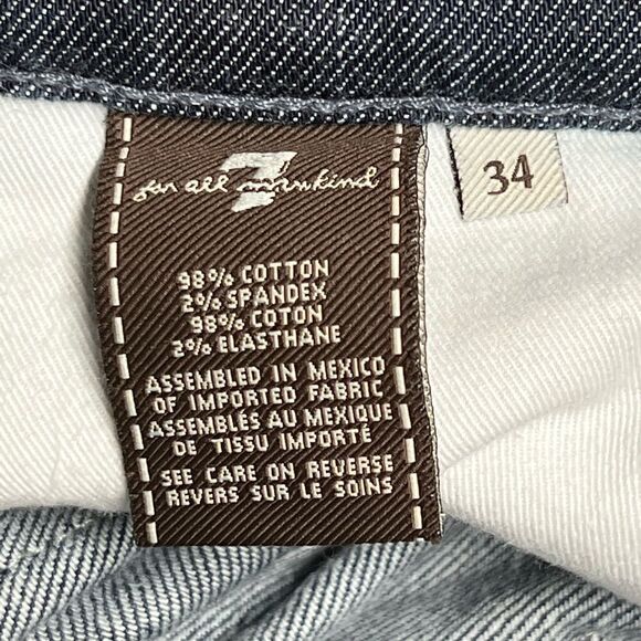 Seven 7 For All Mankind Mens Bootcut Relaxed Dark Wash Jeans 34/31 - Picture 4 of 8